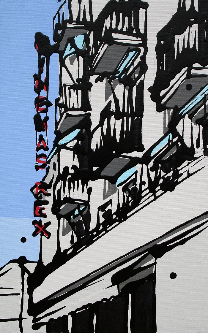 Cinemas Rex — 2013, Acryl auf Leinwand, 80 × 50 cm