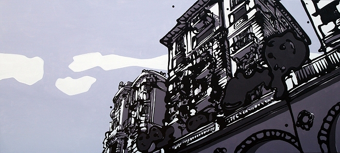 Lois Aureglia — 2011, Acryl auf Leinwand, 100 × 200 cm