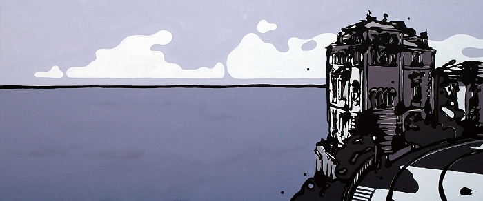 Princesse Grace — 2012, Acryl auf Leinwand, 100 × 200 cm