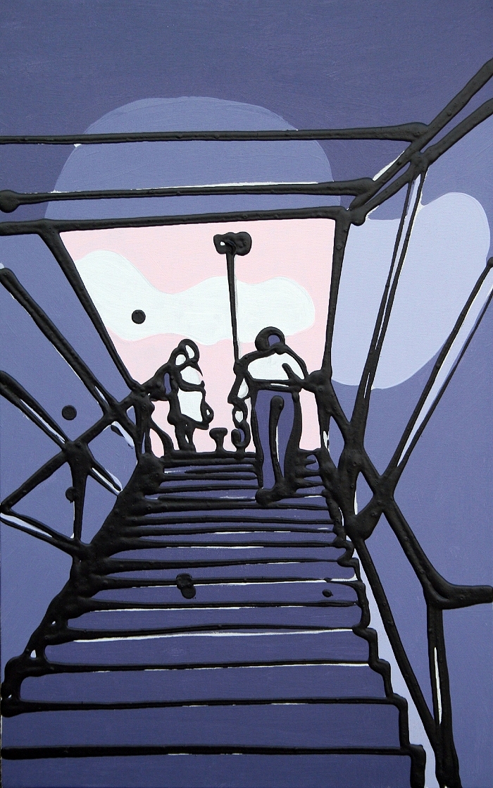 Central — 2011, Acryl auf Leinwand, 80 × 50 cm