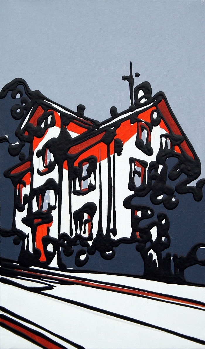 Gloriastrasse — 2010, Acryl auf Leinwand, 72 × 43 cm