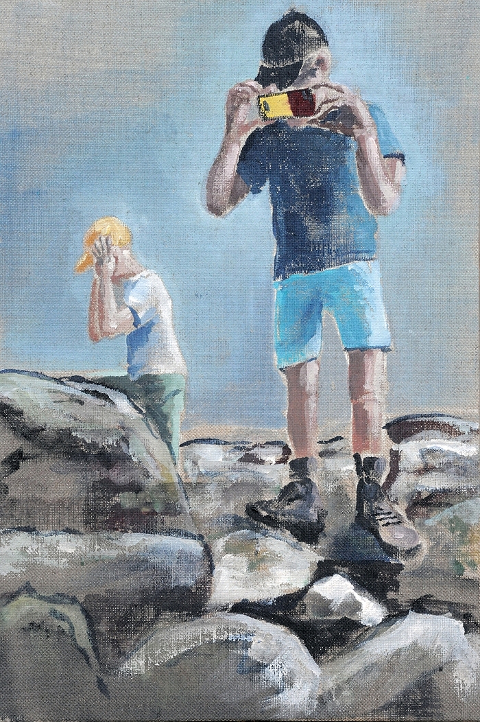 Aussicht — 2024, Acryl auf Leinwand, 42 × 28 cm