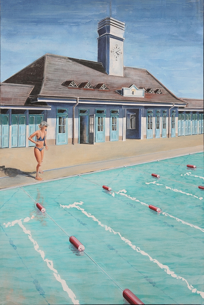 Badi Burgdorf — 2024, Acryl auf Leinwand, 120 × 80 cm