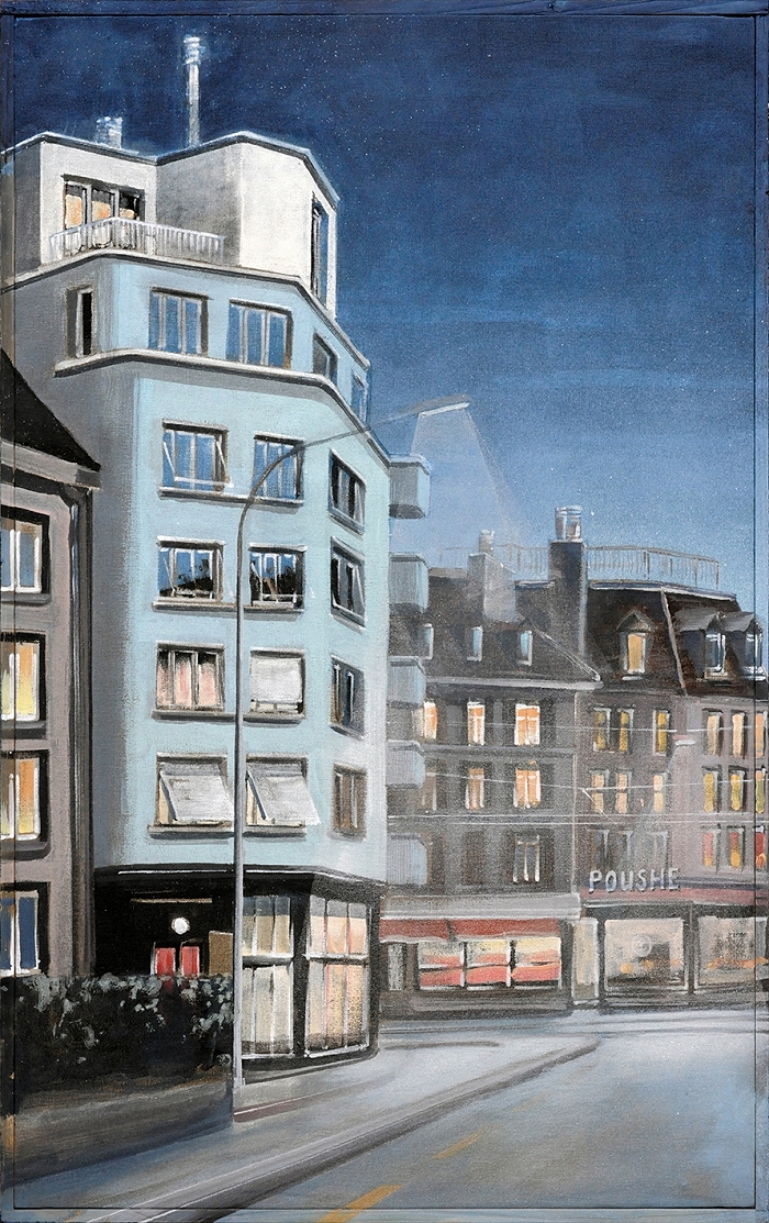 Bederhof — 2025, Acryl auf Leinwand, 82 × 52 cm