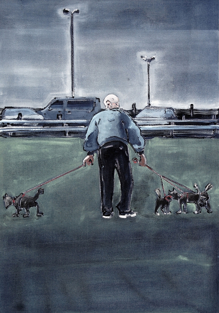 Boxenstop — 2019, Acryl auf Leinwand, 120 × 80 cm