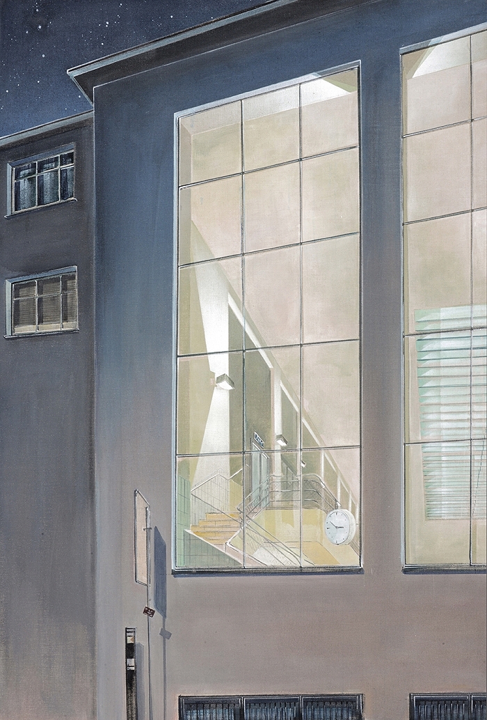 City Hallenbad — 2023, Acryl auf Leinwand, 180 × 120 cm