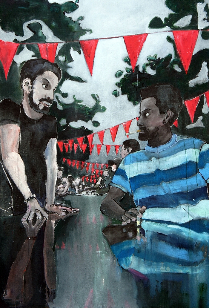 Fête des Vignerons — 2019, Acryl auf Leinwand, 180 × 120 cm
