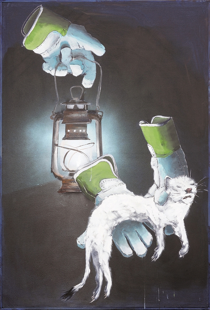 Hermelin — 2020, Acryl auf Leinwand, 162 × 108 cm