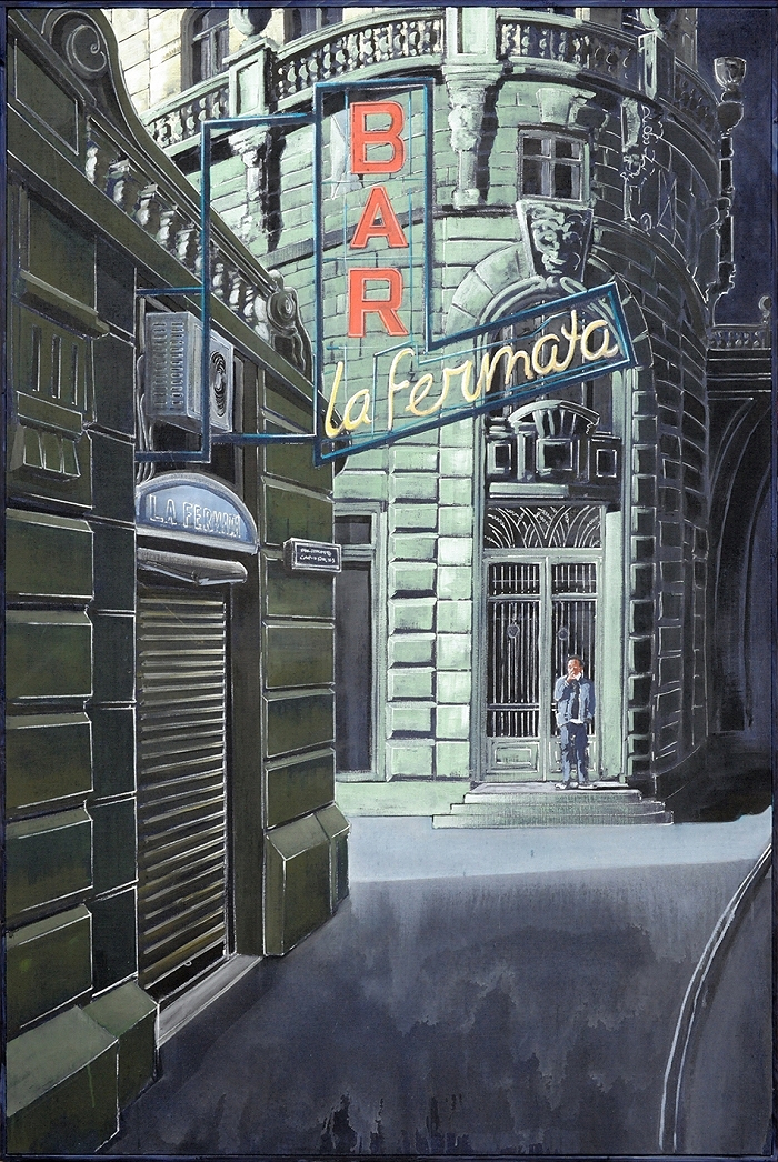 La Fermata — 2022, Acryl auf Leinwand, 182 × 122 cm
