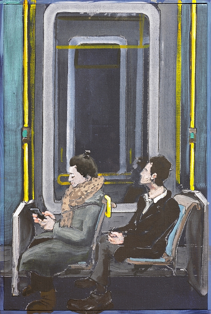 Linie 2 — 2020, Acryl auf Leinwand, 77 × 52 cm