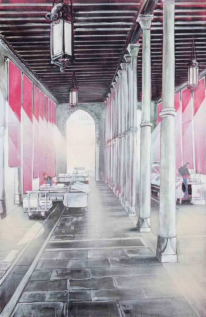 Mercato de Pesce — 2022, Acryl auf Leinwand, 158 × 103 cm