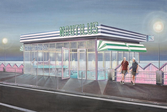 Nautilus — 2025, Acryl auf Leinwand, 160 × 240 cm