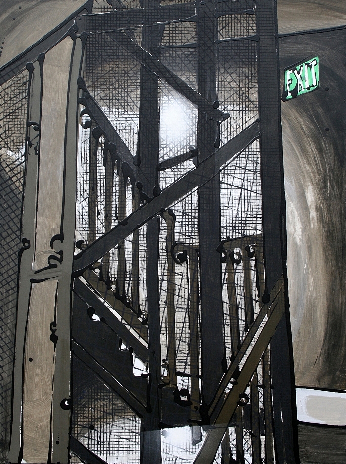 Palazzo Segreti —  2016, Acryl auf Leinwand, 180 × 120 cm