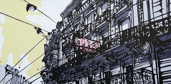 Parc et Lac — 2012, Acryl auf Leinwand, 100 × 200 cm