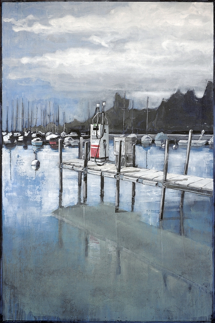 Port de Nyon — 2021, Acryl auf Leinwand, 182 × 122 cm