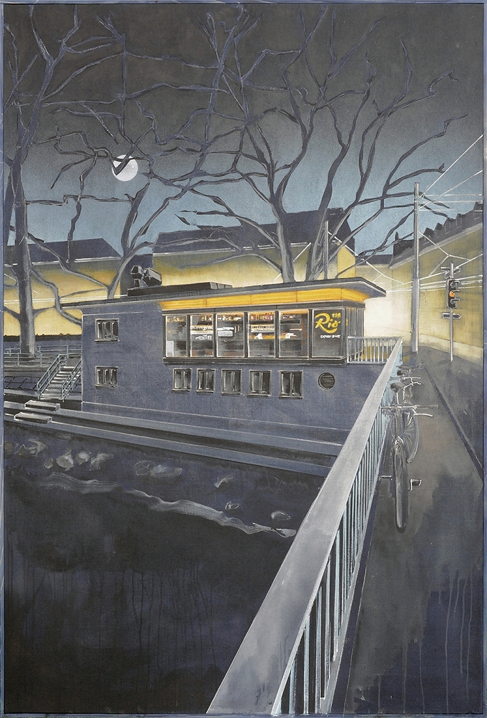 Rio Express Buffet — 2022, Acryl auf Leinwand, 182 × 122 cm