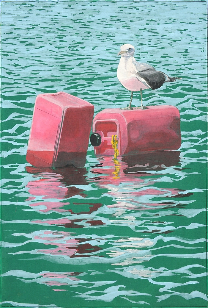 Sturmmöve — 2022, Acryl auf Leinwand, 202 × 136 cm