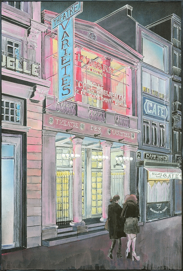 Théâtre des Variétés — 2022, Acryl auf Leinwand, 182 × 122 cm