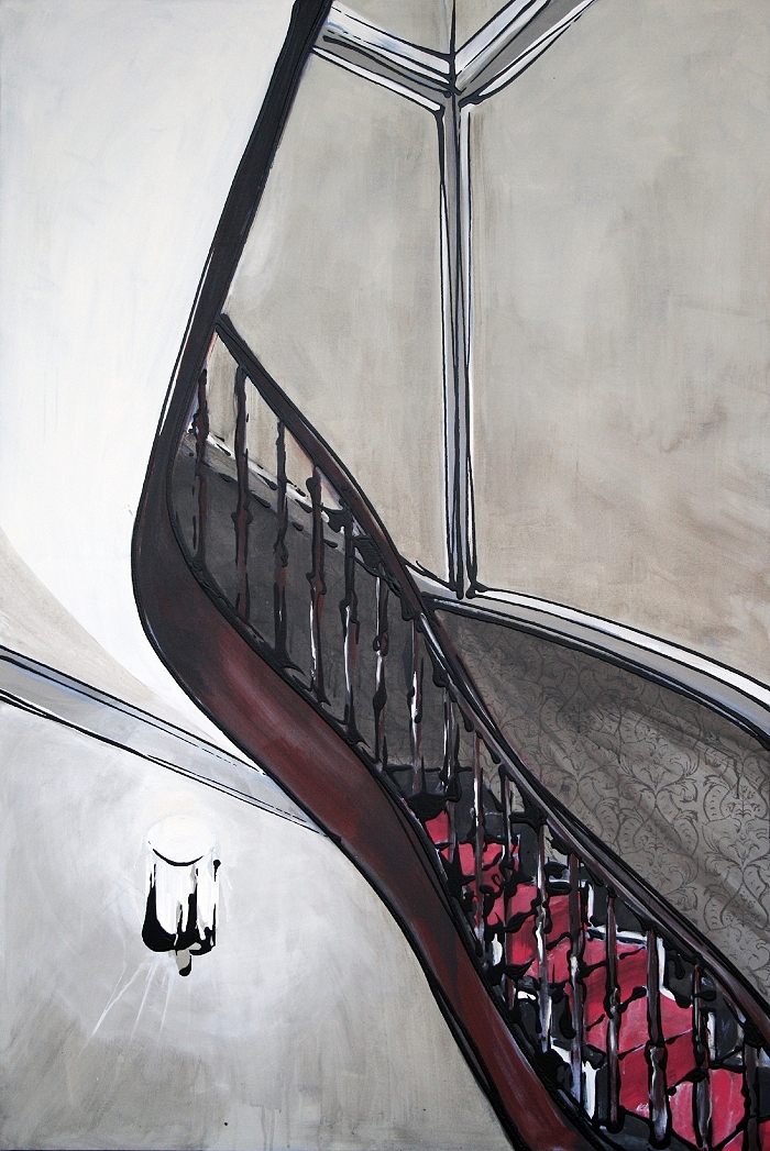 Treppenhaus — 2015, Acryl auf Leinwand, 180 × 120 cm