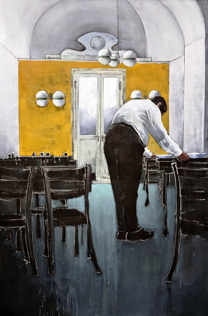 Vorspeise — 2020, Acryl auf Leinwand, 180 × 120 cm