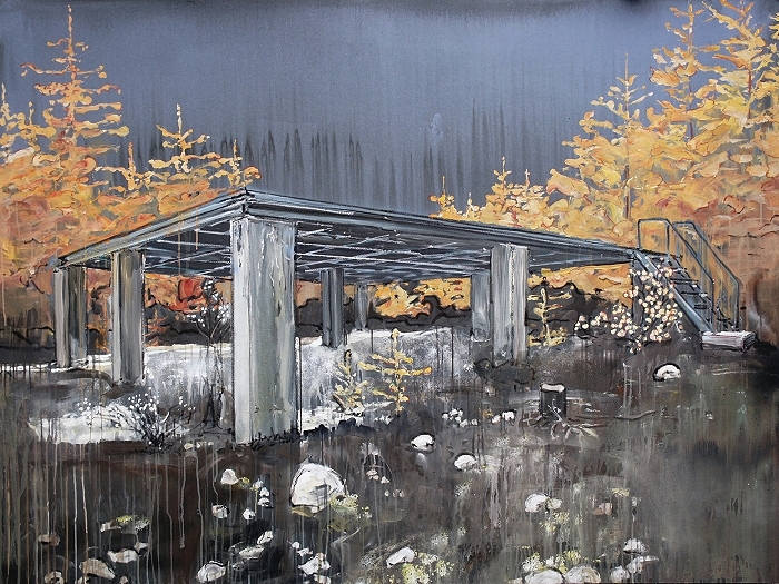 Zmutt — 2018, Acryl auf Leinwand, 150 × 200 cm
